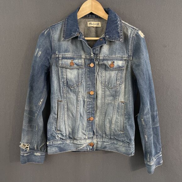 Madewell Jackets & Blazers - Madewell Jean Jacket Women Size S Small Denim Distressed Classic Trucker 90's